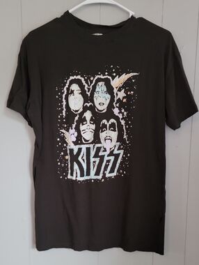 Kiss Band Tee Shirt Small Black Graphic Top